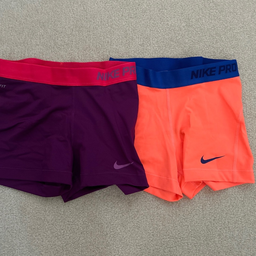 2 Nike Pro Shorts